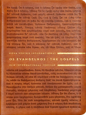 cover image of Os Evangelhos--Edição Bilíngue, Português / Inglês, NVI / NIV, com palavras de Jesus em azul--Capa flexível